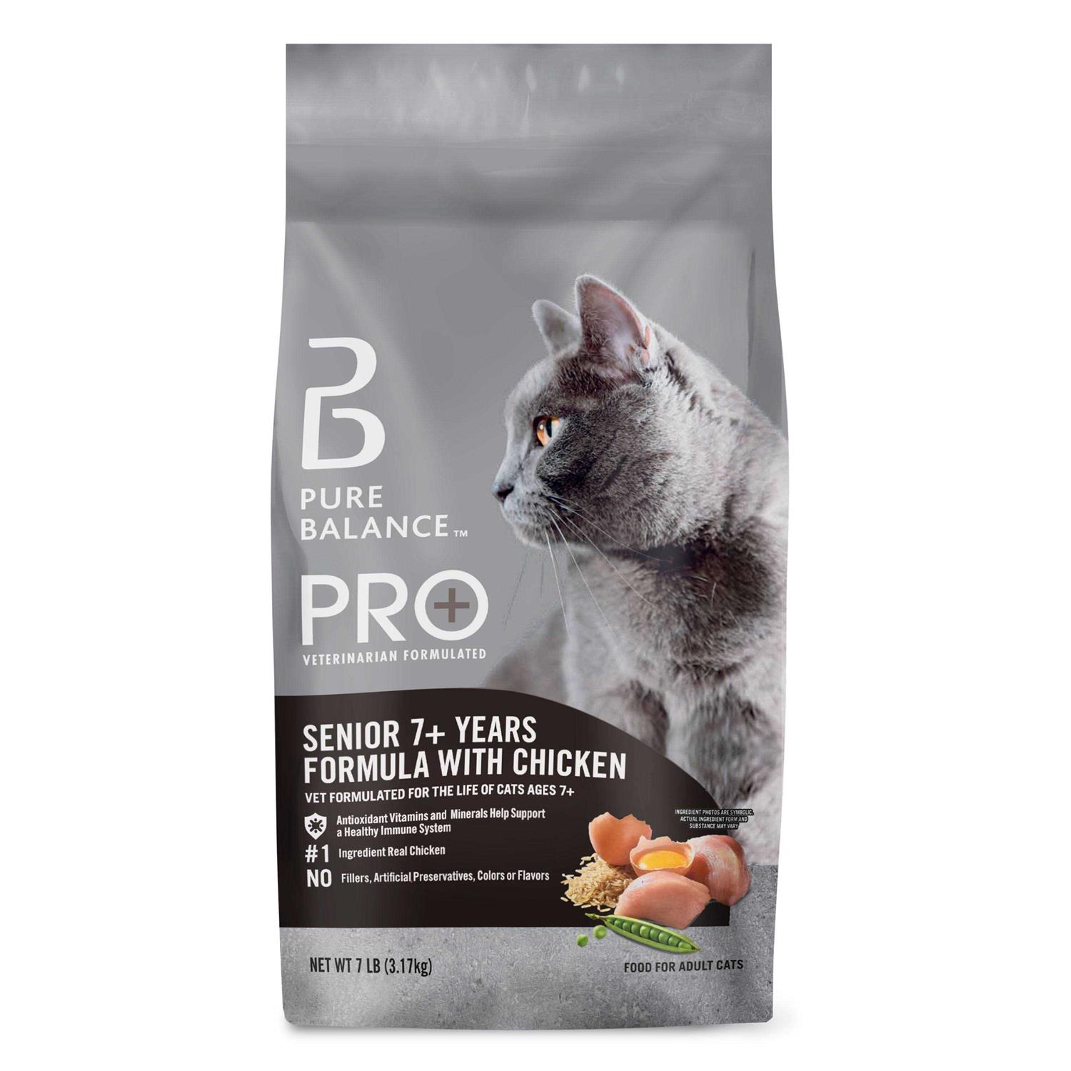 Pure Balance Pro+ Senior Formula with Chicken Dry Cat Food - Healthber