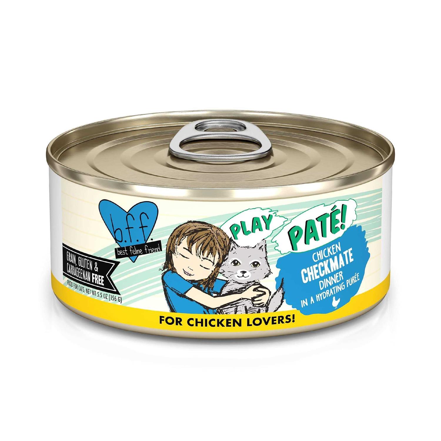 BFF Play Pate Lovers Chicken Checkmate Wet Cat Food - Healthber