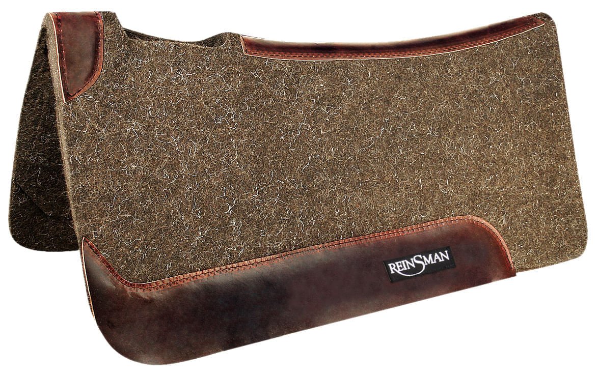 Reinsman Wool Felt Contour Saddle Pad, Dark Brown - Healthber