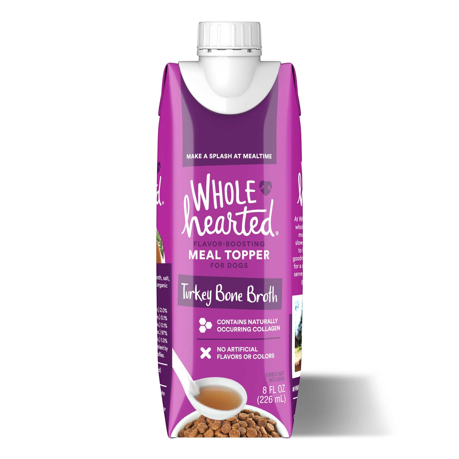 WholeHearted Turkey Bone Broth Dog Meal Topper - Healthber