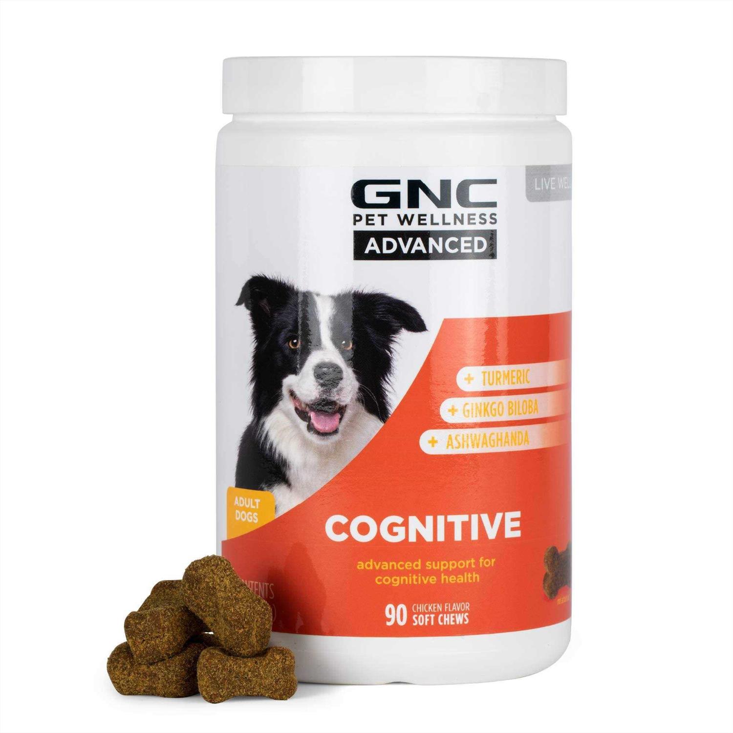 GNC Pets Advanced Cognitive Support Chicken Flavor Soft Chews Dog Supplement - Healthber