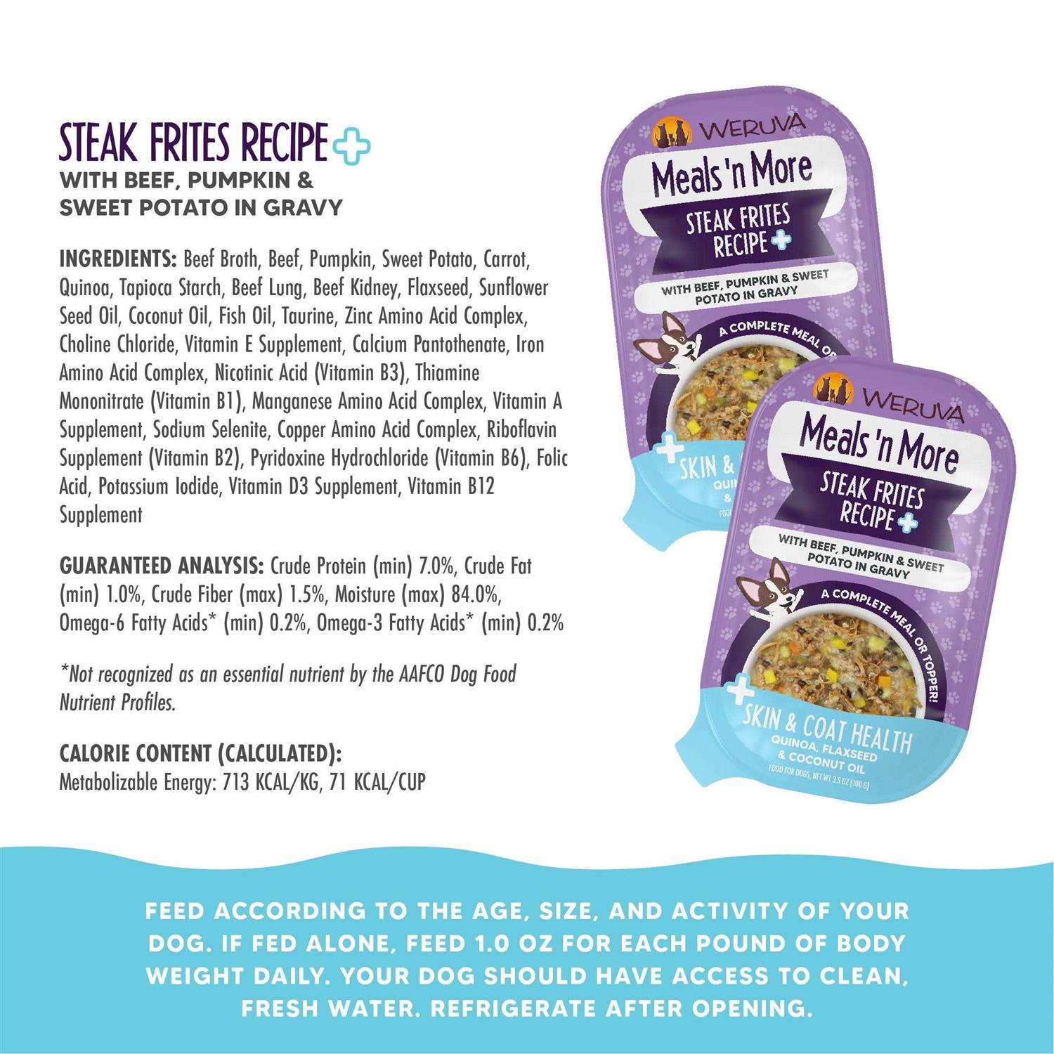 Weruva Steak Frites Meals n More Canned Dog Food - Healthber