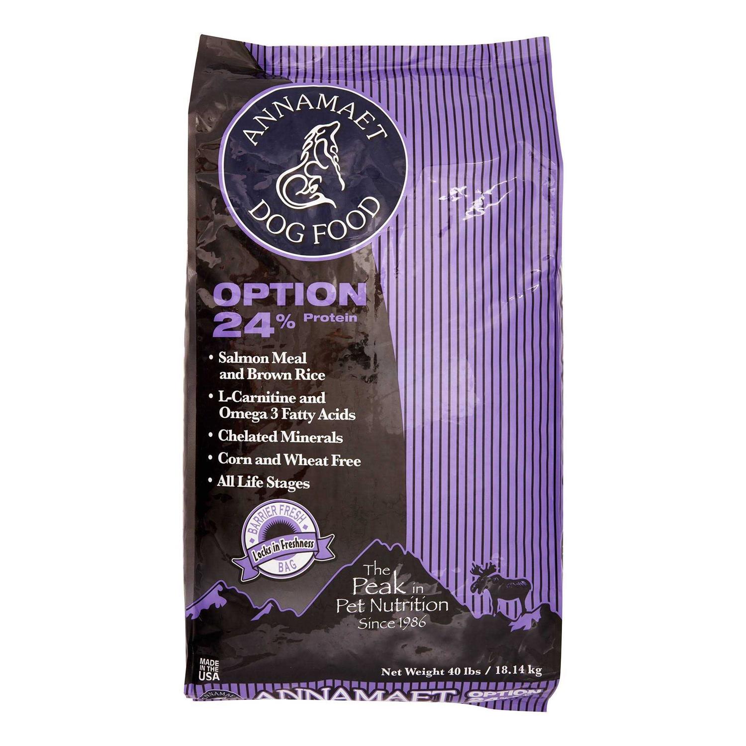 Annamaet 24% Option Dry Dog Food - Healthber