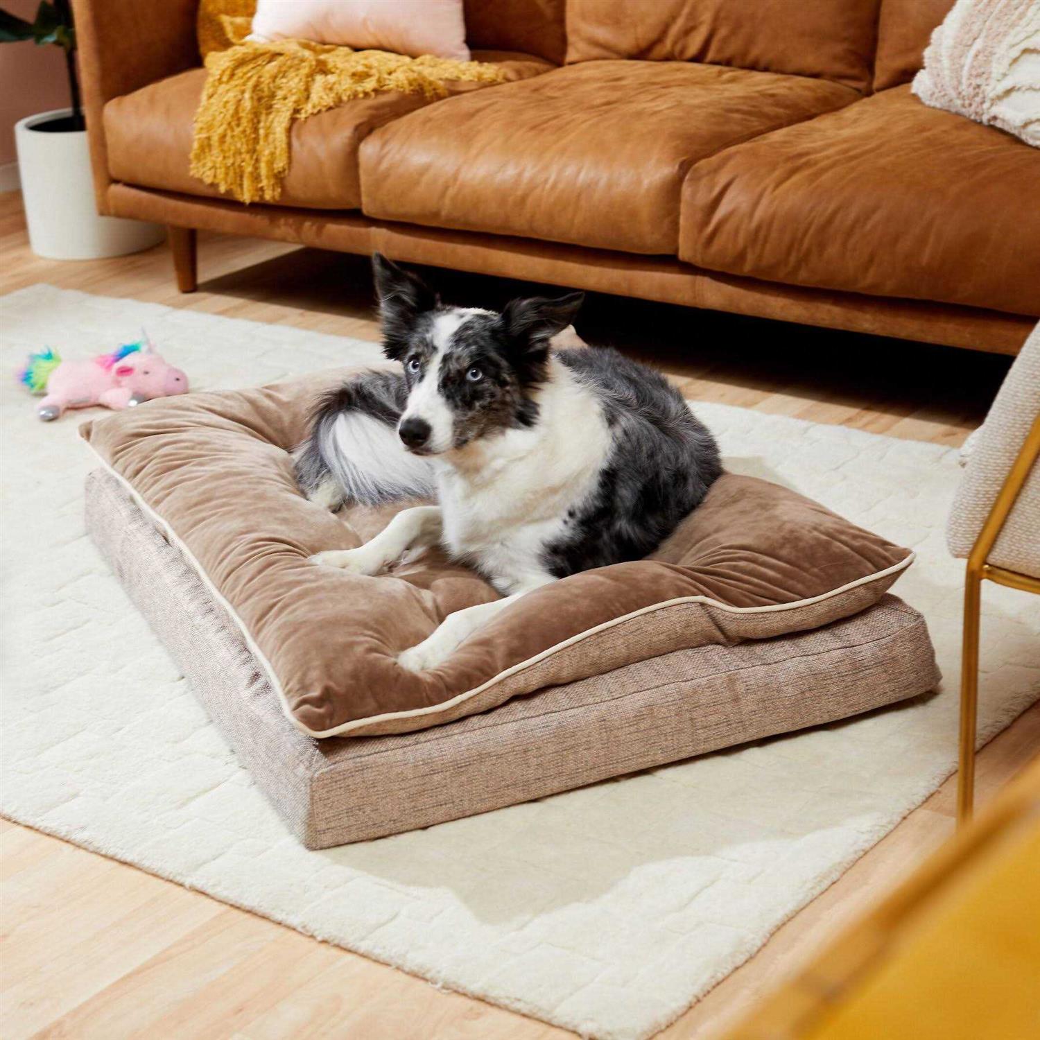 Frisco Plush Orthopedic Pillowtop Dog Bed w/Removable COVER - Healthber