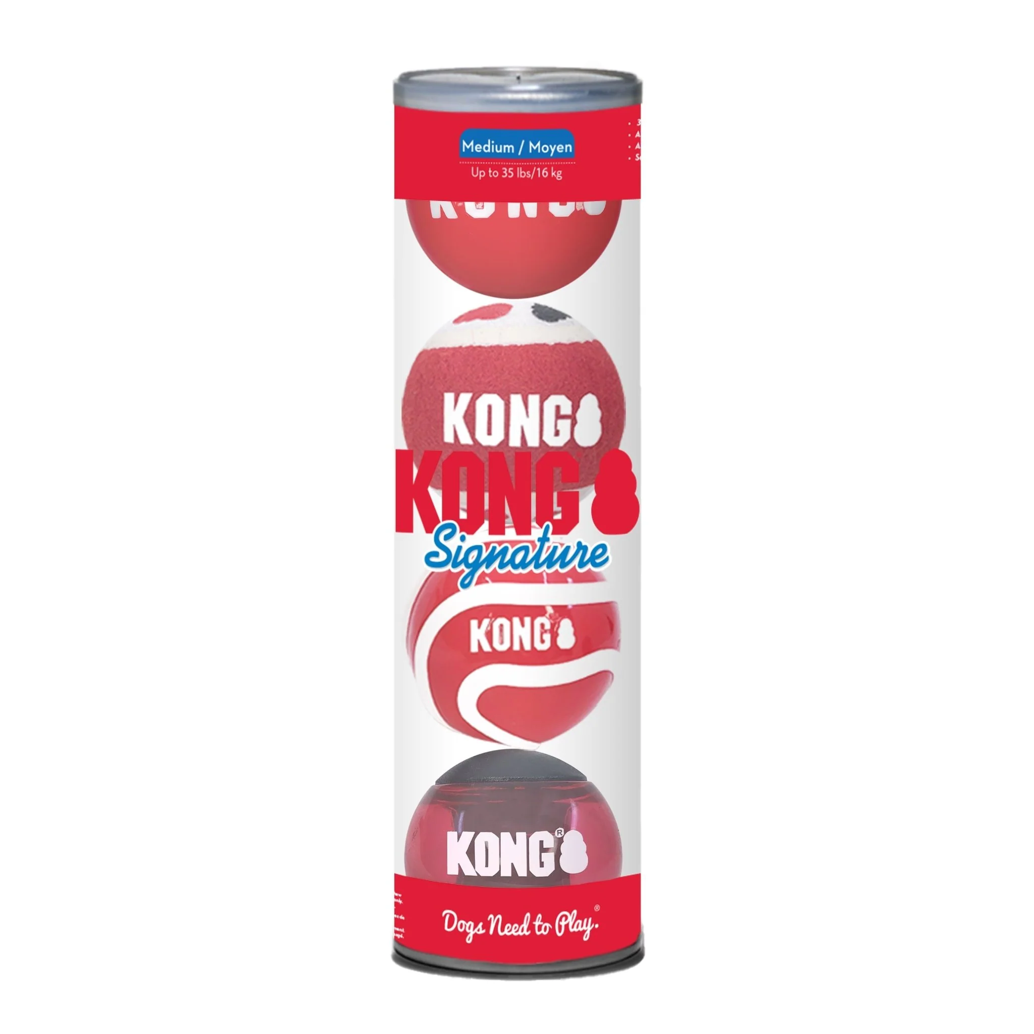 KONG Signature Fetch Balls for Dogs, 4 pk - Healthber