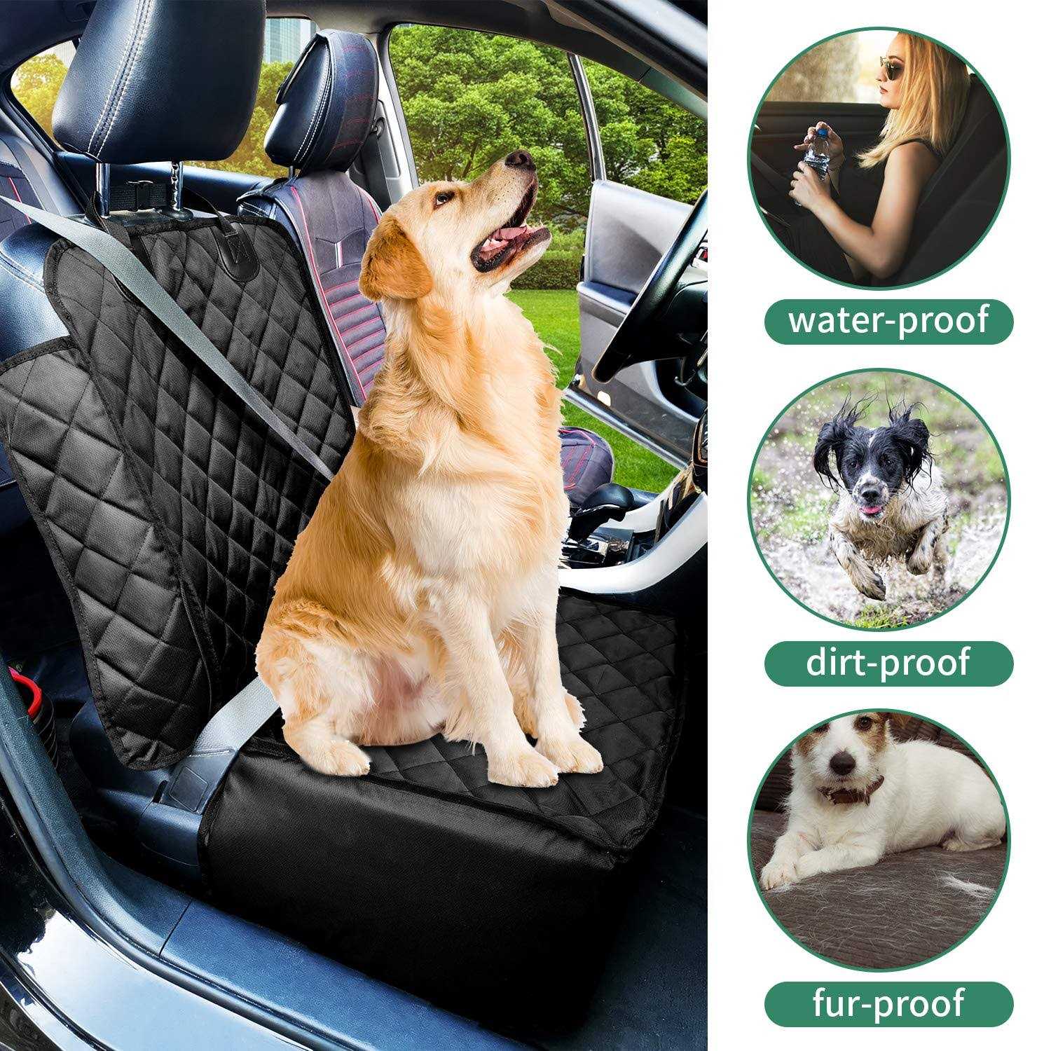 Flow.month Flowmonth Pet Front Seat Cover Pet Booster Seat,Deluxe 2 in 1 Dog Seat Cover for Cars Waterproof Dog Front Seat Cover Pet Bucket - Healthber