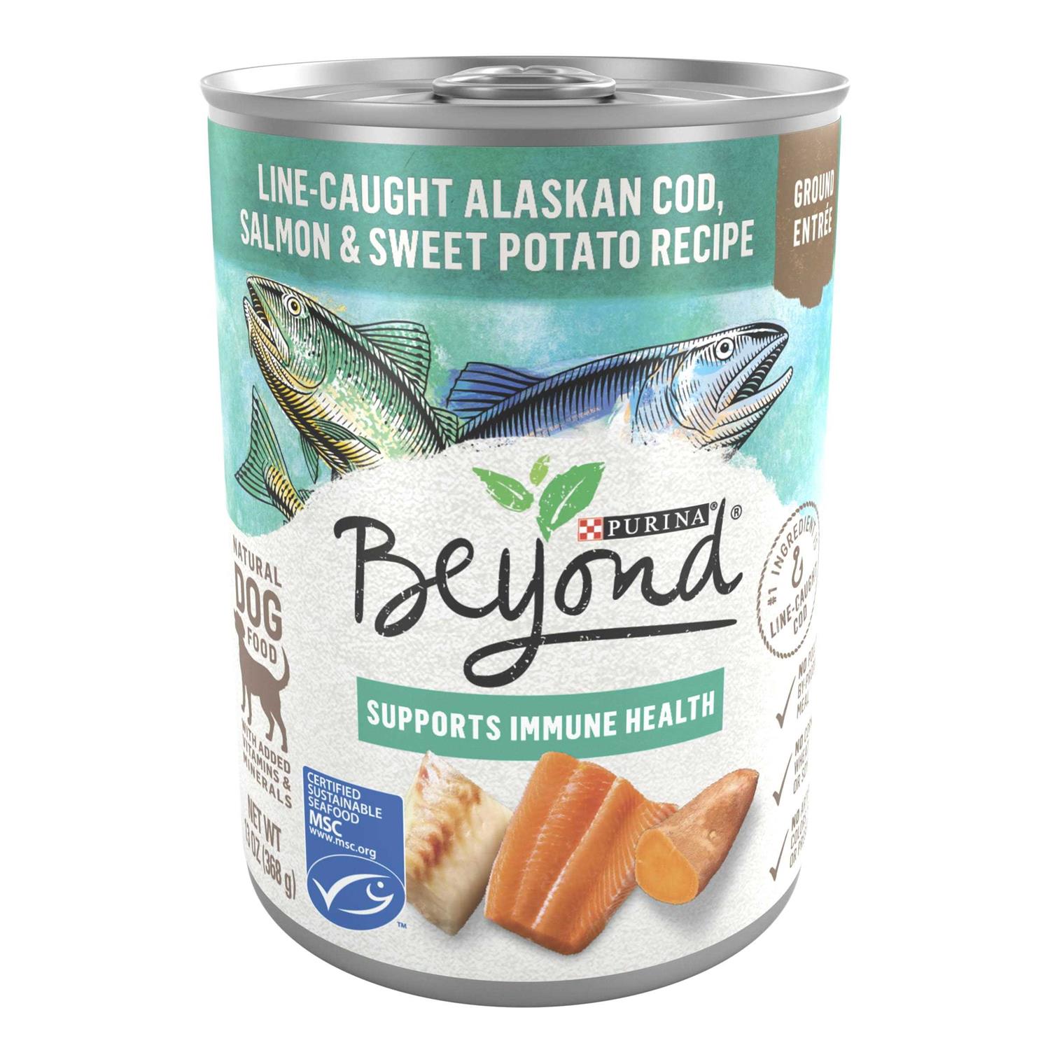Purina Beyond Alaskan Cod Salmon & Sweet Potato Wet Dog Food Can - Healthber