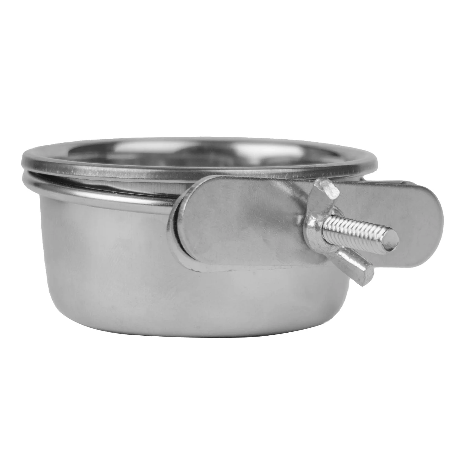 Stainless Steel Coop/Kennel Cup with Clamp - Healthber