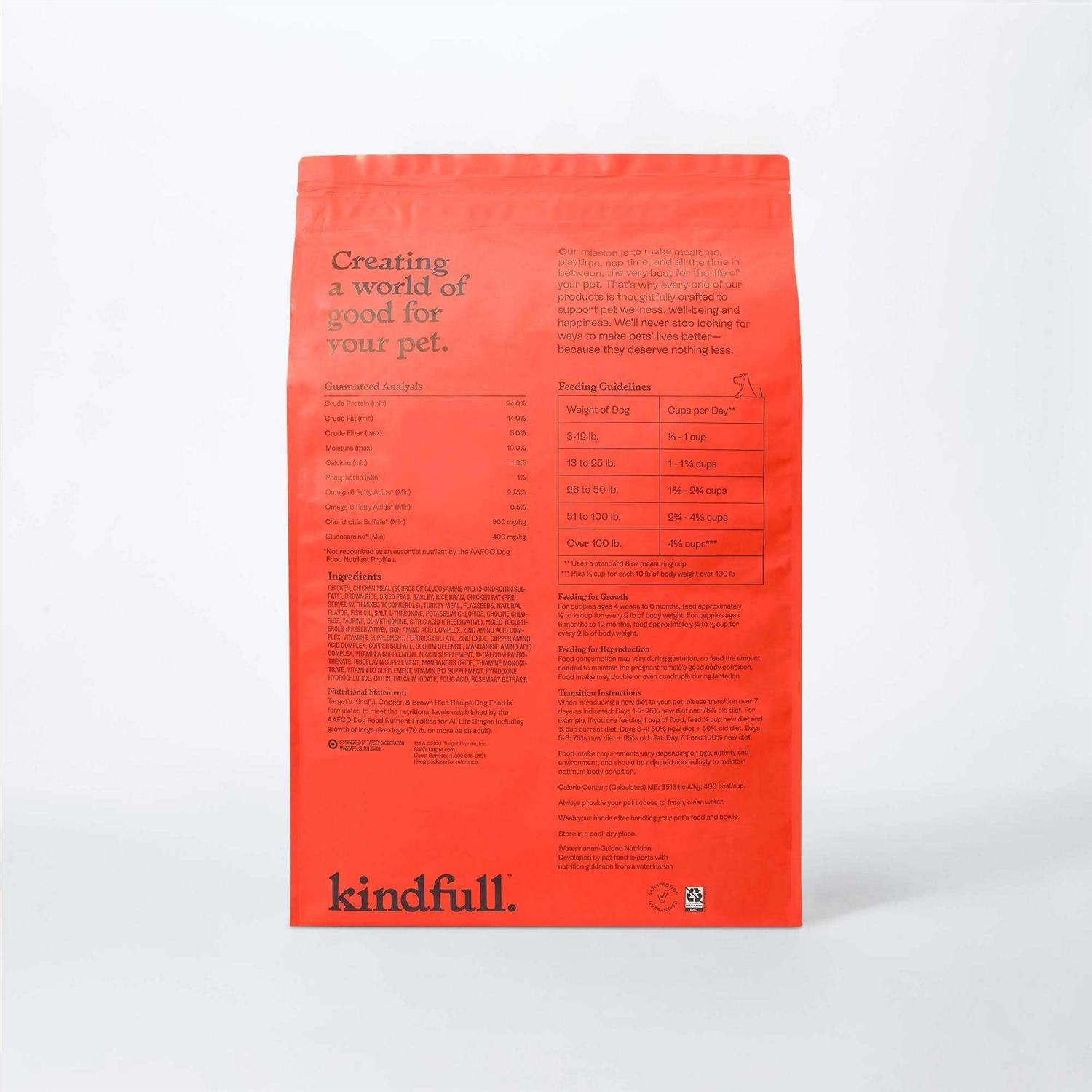 Kindfull Chicken and Brown Rice Recipe Dry Dog Food - Healthber