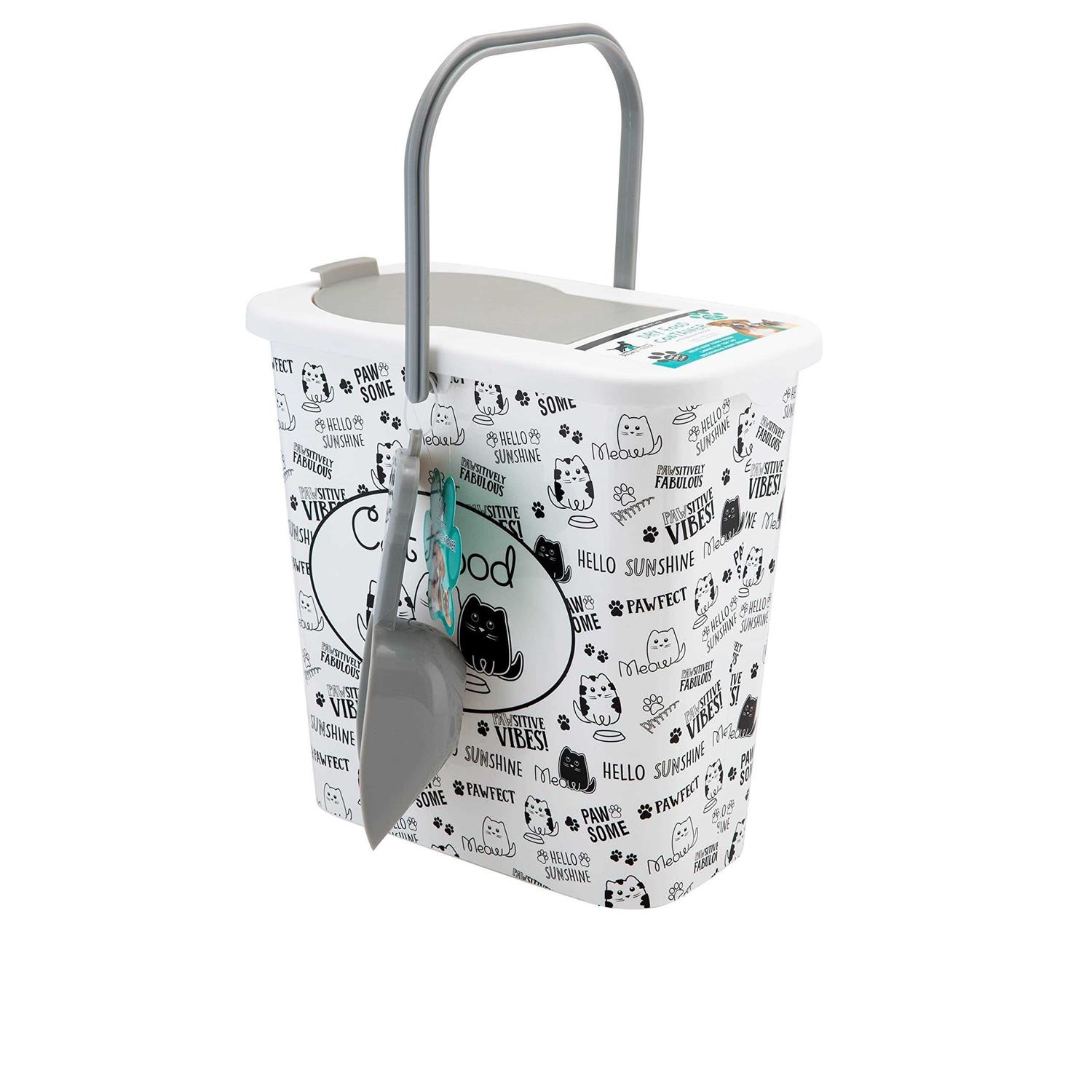 Pounce + Fetch 3 Gallon Dry Food Container with Scooper - Healthber