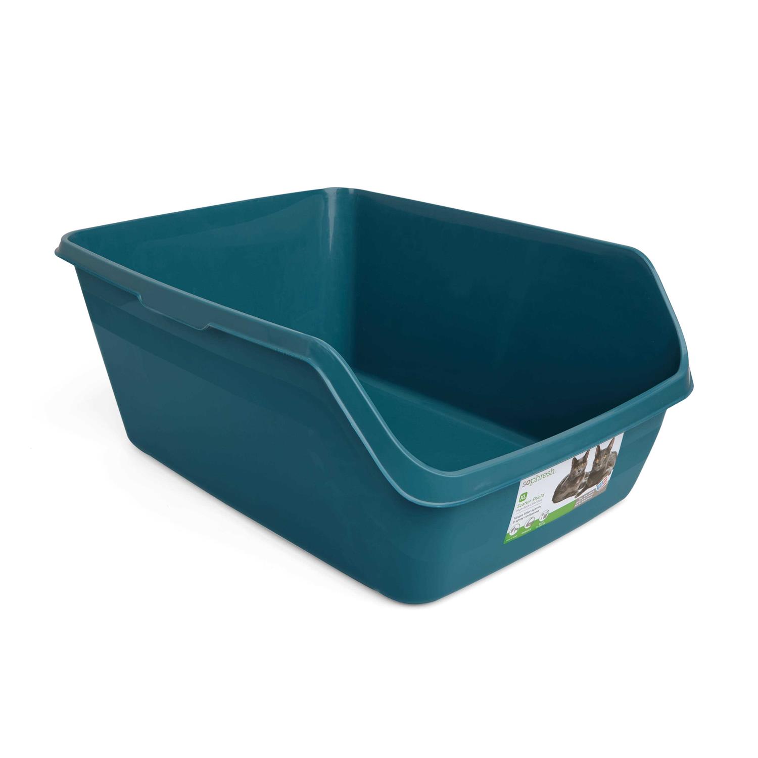So Phresh Scatter Shield High-Back Litter Box - Healthber