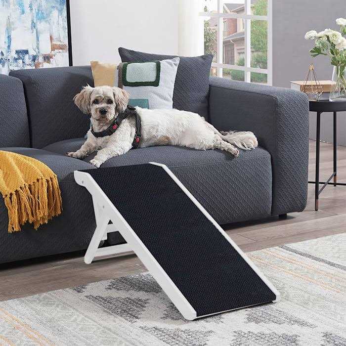 Unipaws Foldable Wooden Pet Ramp Adjustable Height - Healthber