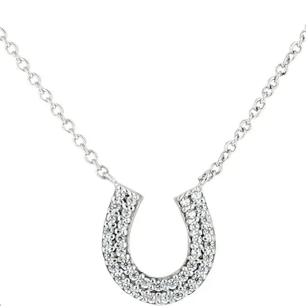 Women's Horseshoe Charm Necklace - Healthber