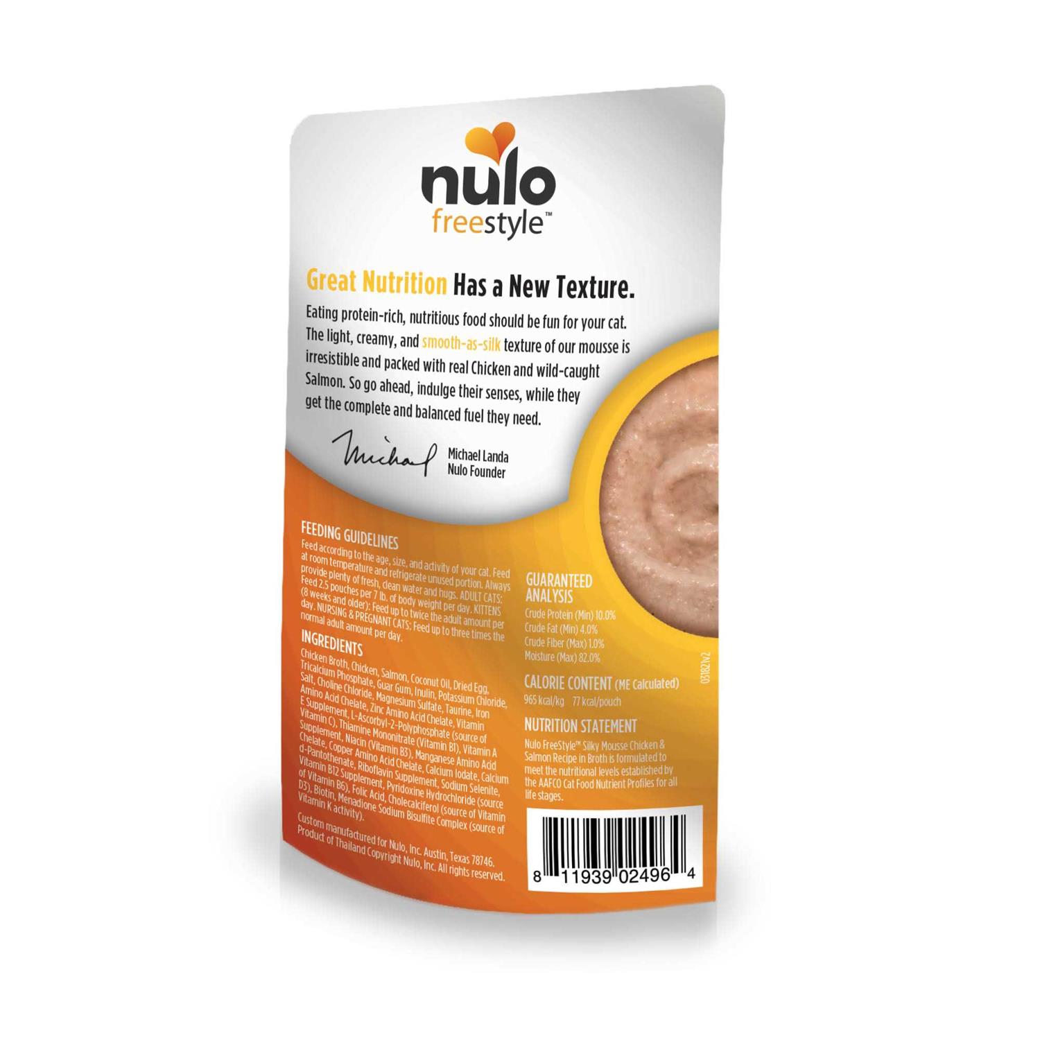 Nulo Freestyle Silky Mousse Cat Wet Food 2.8 oz / Chicken - Healthber