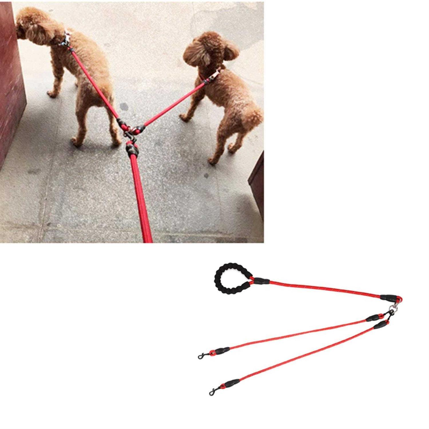 Greeney Way Dog Leash,No Tangle Multiple Dog Rope Leash Nylon Pet Straps for Dog Outdoor Walking - Healthber