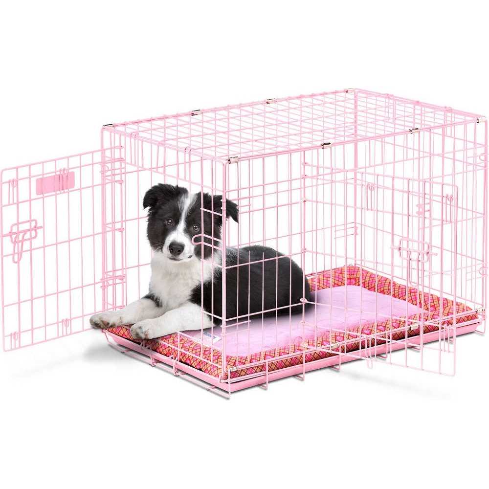 Precision Pet ProValu Double Door Dog Crate Pink - Healthber