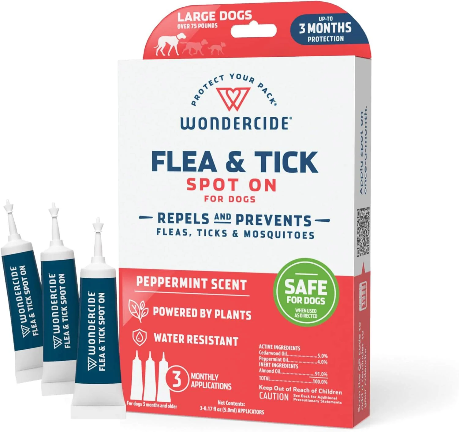 Wondercide Flea & Tick Spot On for Dogs, Peppermint - Healthber