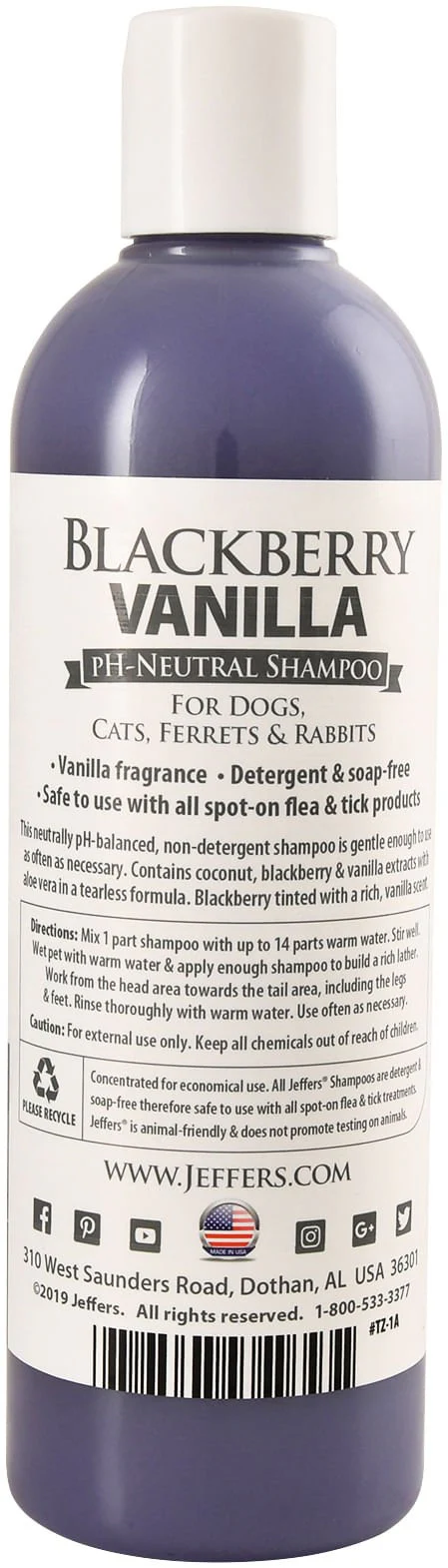 Blackberry Vanilla pH-Neutral Pet Shampoo - Healthber