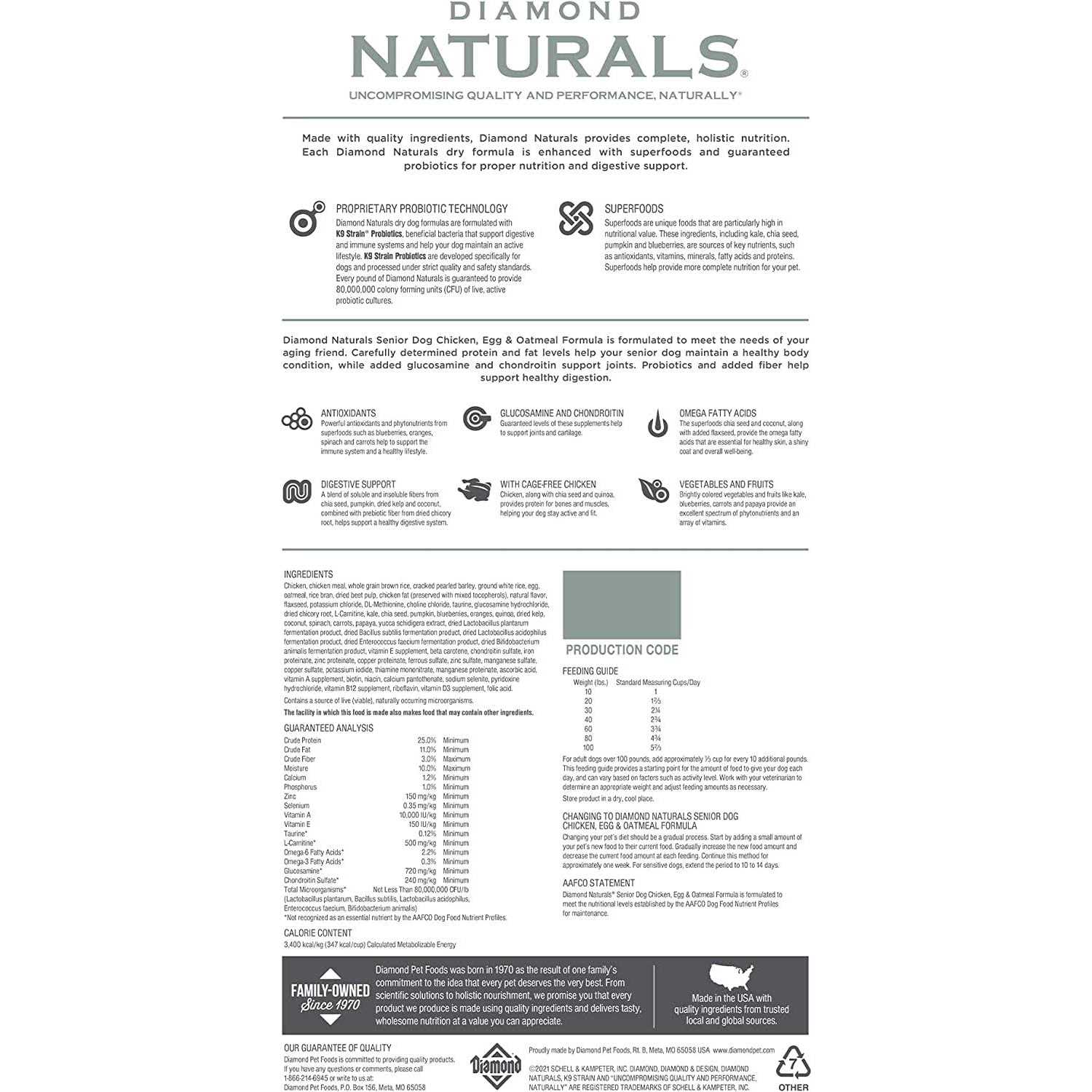 Diamond Naturals Senior Dry Dog Food - Healthber