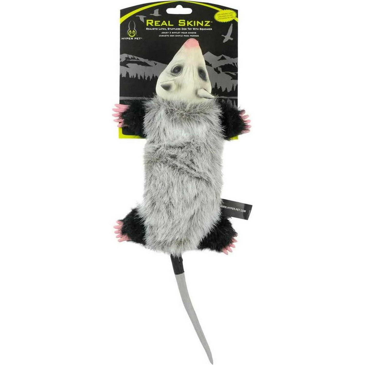 Hyper Pet Opossum Real Skinz Dog Toy - Healthber