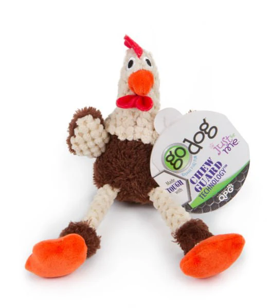 Brown Skinny Rooster Dog Toy - Healthber