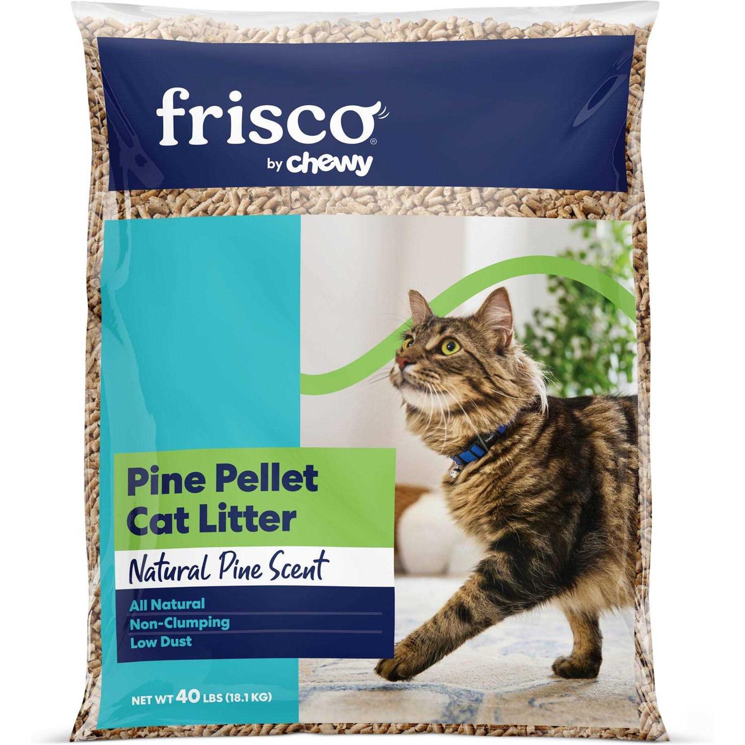 Frisco Pine Pellet Unscented Non-Clumping Wood Cat Litter - Healthber