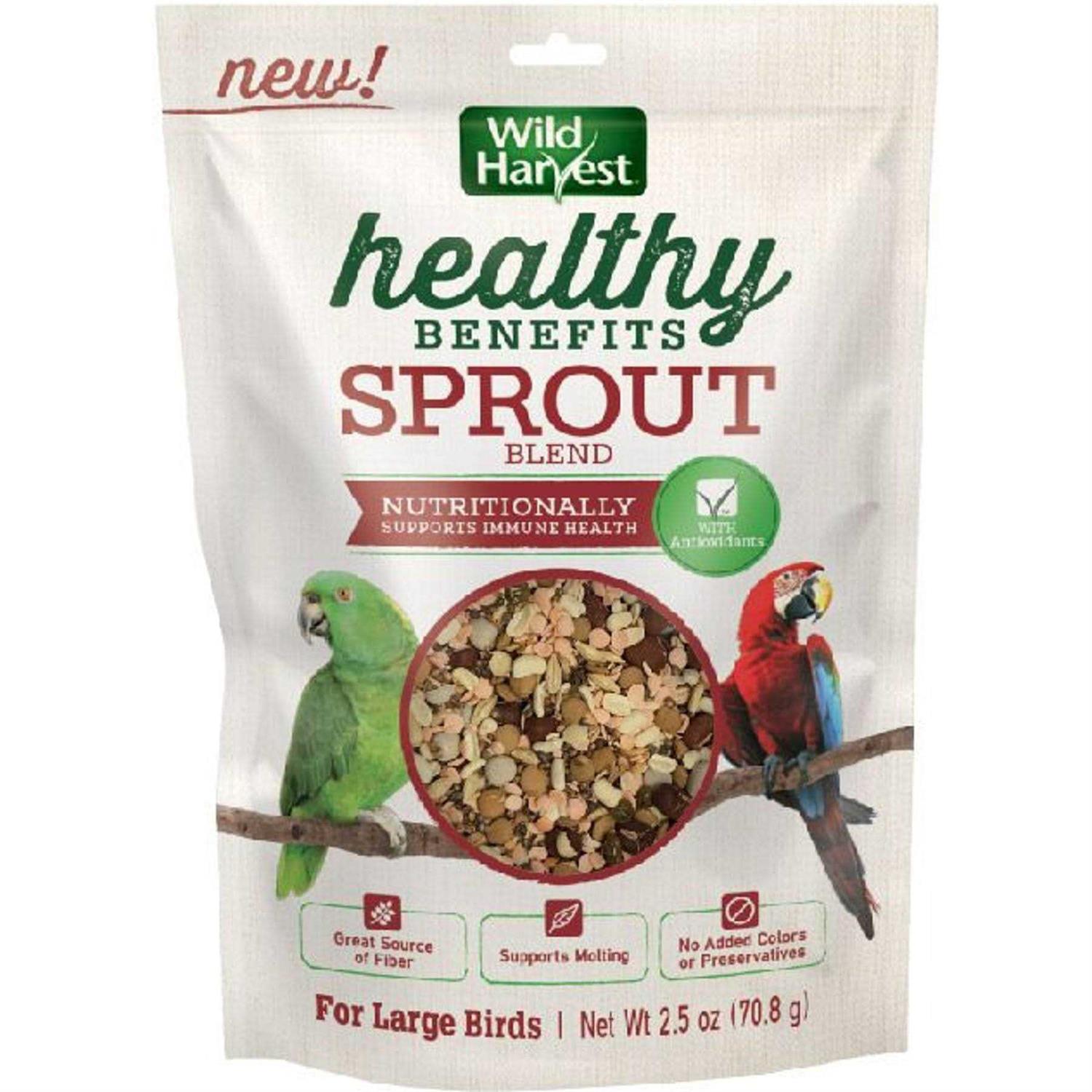 Wild Harvest Healthy Benefits Sprout Blend Bird Treats - Healthber