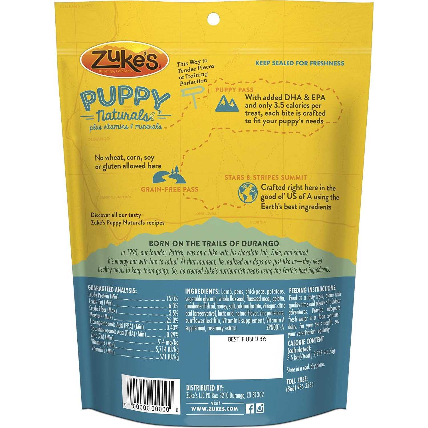 Zuke’s Puppy Naturals Chickpea Dog Treats - Healthber