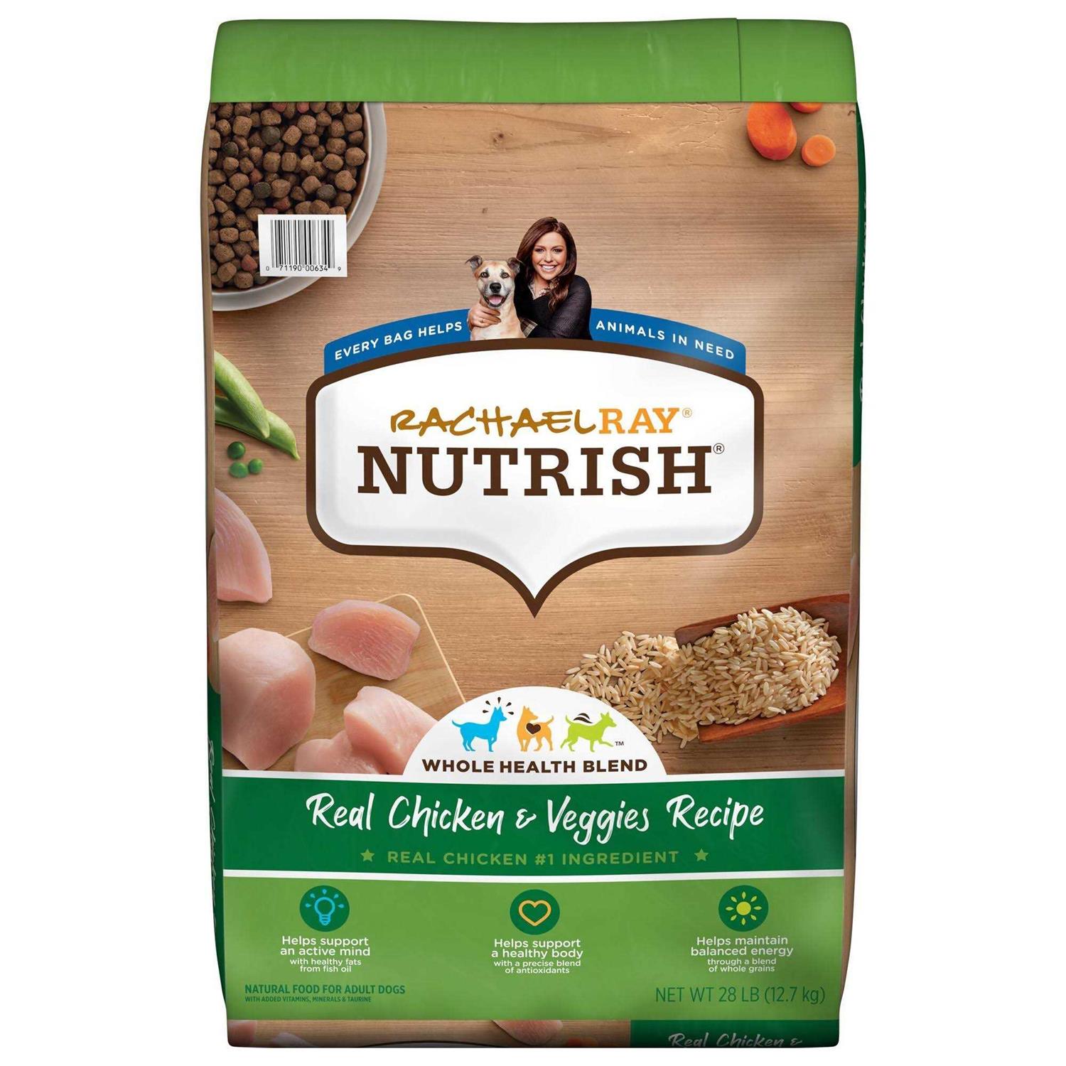 Rachael Ray Nutrish Dry Dog Food Real Chicken & Veggies Recipe - Healthber