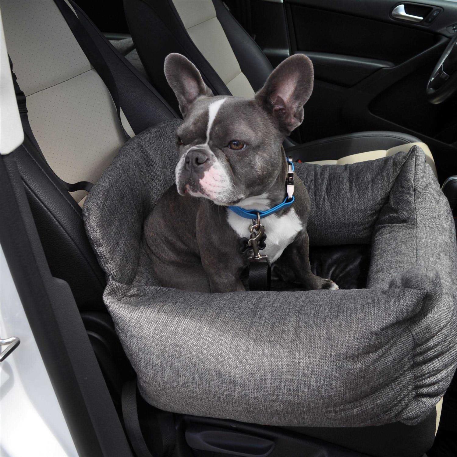 Paw PupProtector Memory Foam Dog Car Bed Gray Seat - Healthber