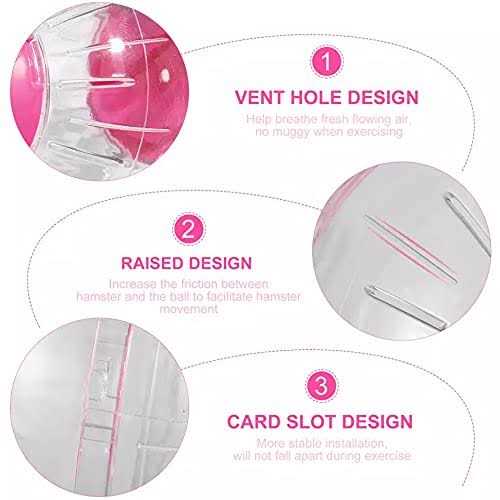 CHUQIANTONG Hamster Exercise Ball Silent Hamster Wheel Small Animals Transparent Ball For Dwar Rat Relieves Boredom And Increases Activity - Healthber