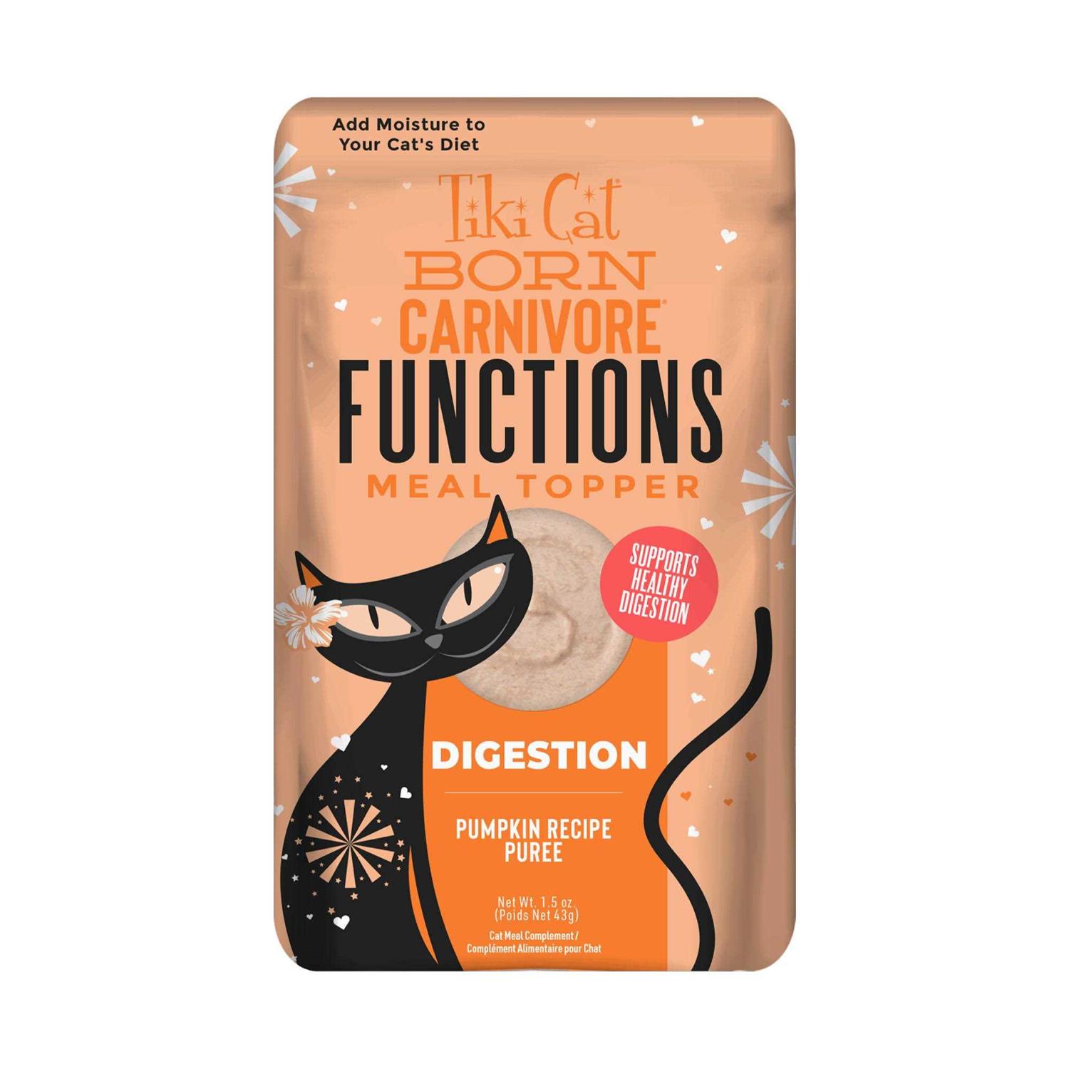 Tiki Cat Born Carnivore Functional Pumpkin Recipe Puree Digestion Meal Topper - Healthber