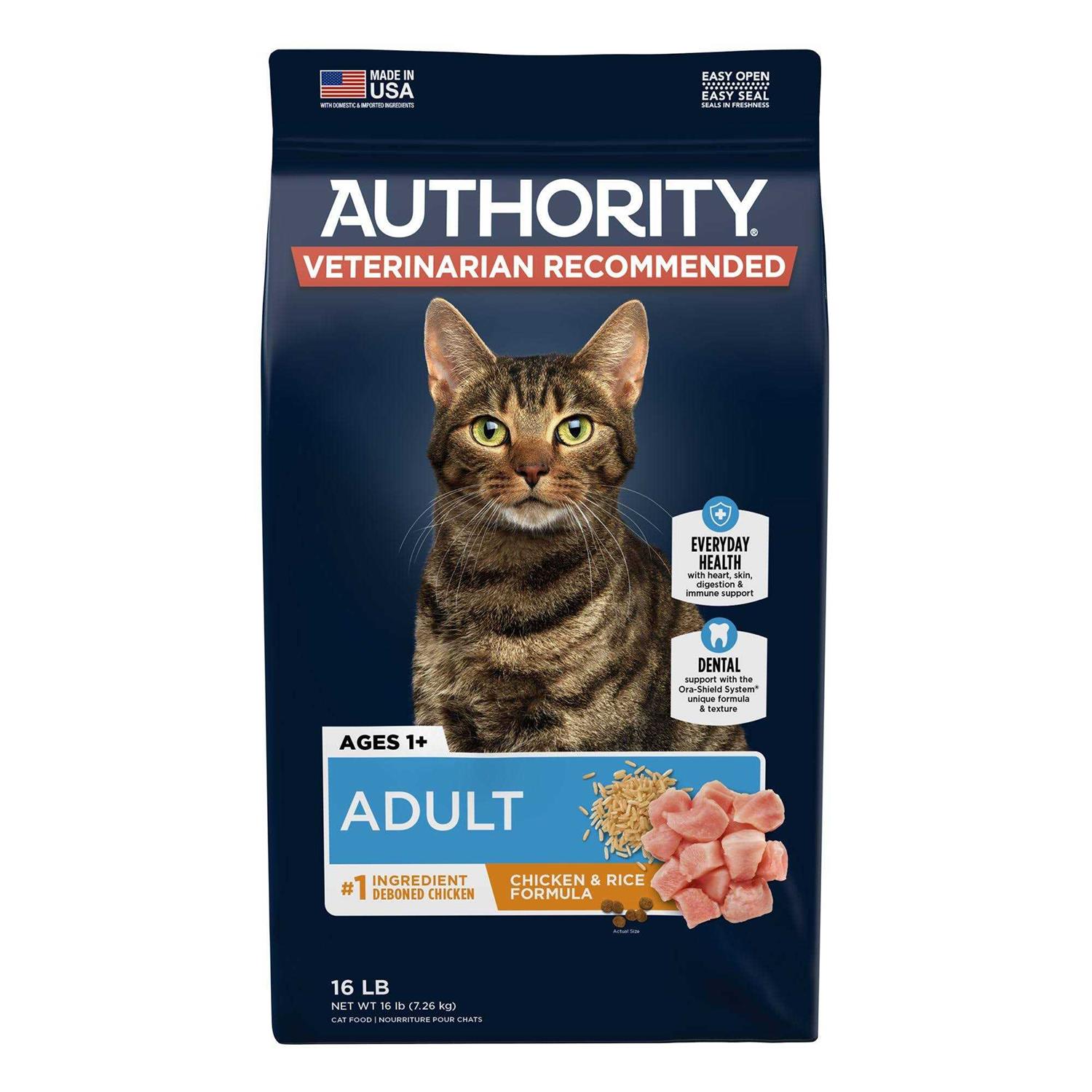 Authority Everyday Health Cat Dry Food Chicken and Rice - Healthber