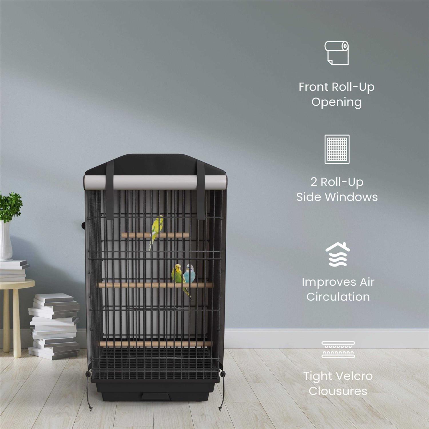 Knuti Universal Bird Cage Cover Good Night Blackout 51 inch x 38 inch x 23.5 inch inch Small Animal Cages Cover - Healthber