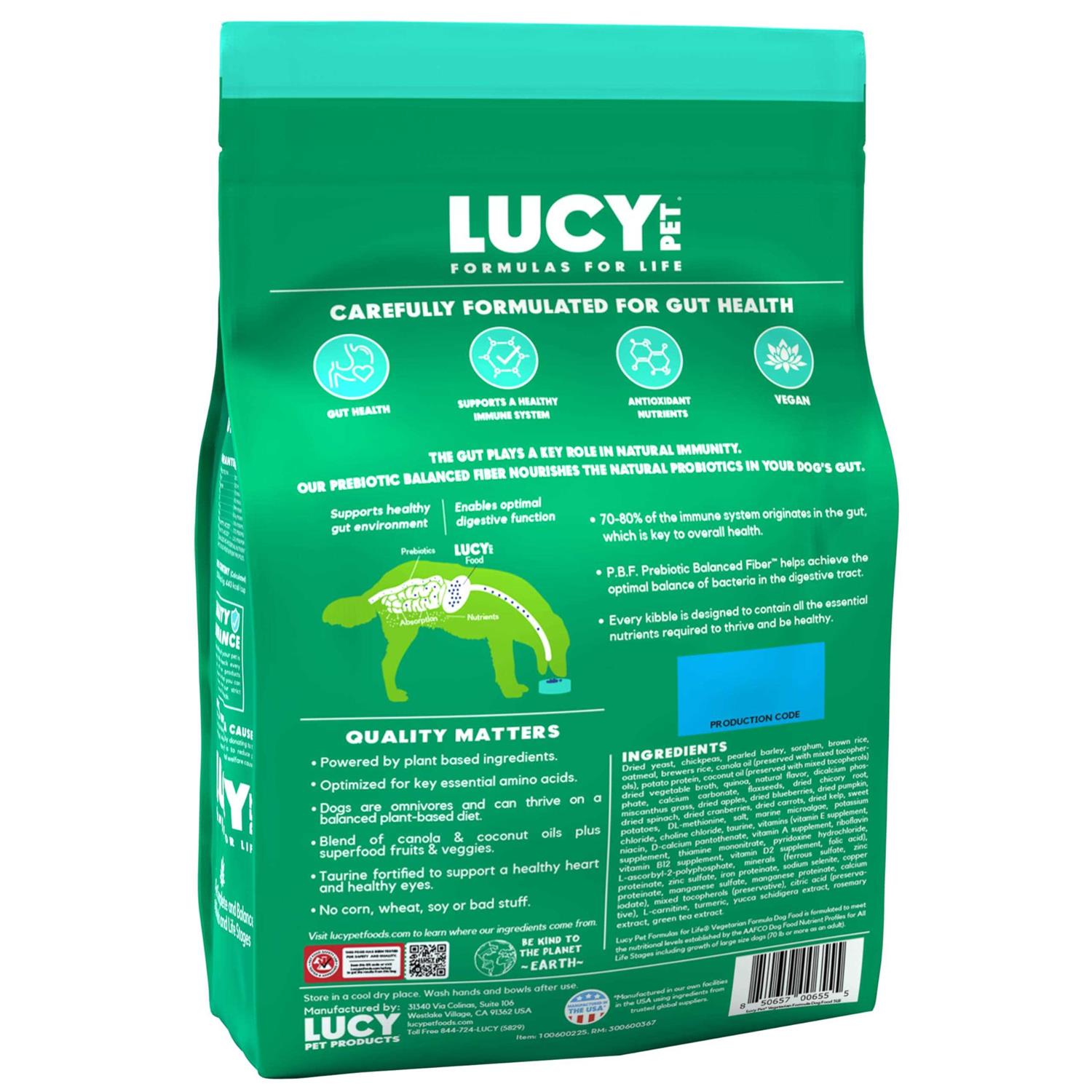 Lucy Pet Products Vegetarian Formula Dry Dog Food - Healthber