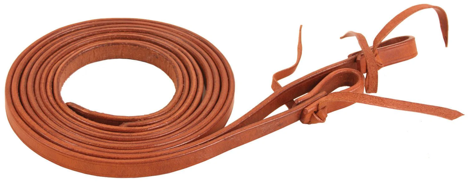 Buffalo Leather Working Cowboy Split Horse Reins, 7' - Healthber