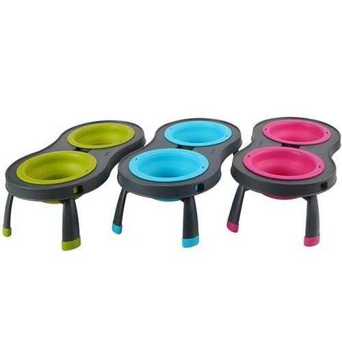 Dexas Popware Double Elevated Pet Feeder - Healthber
