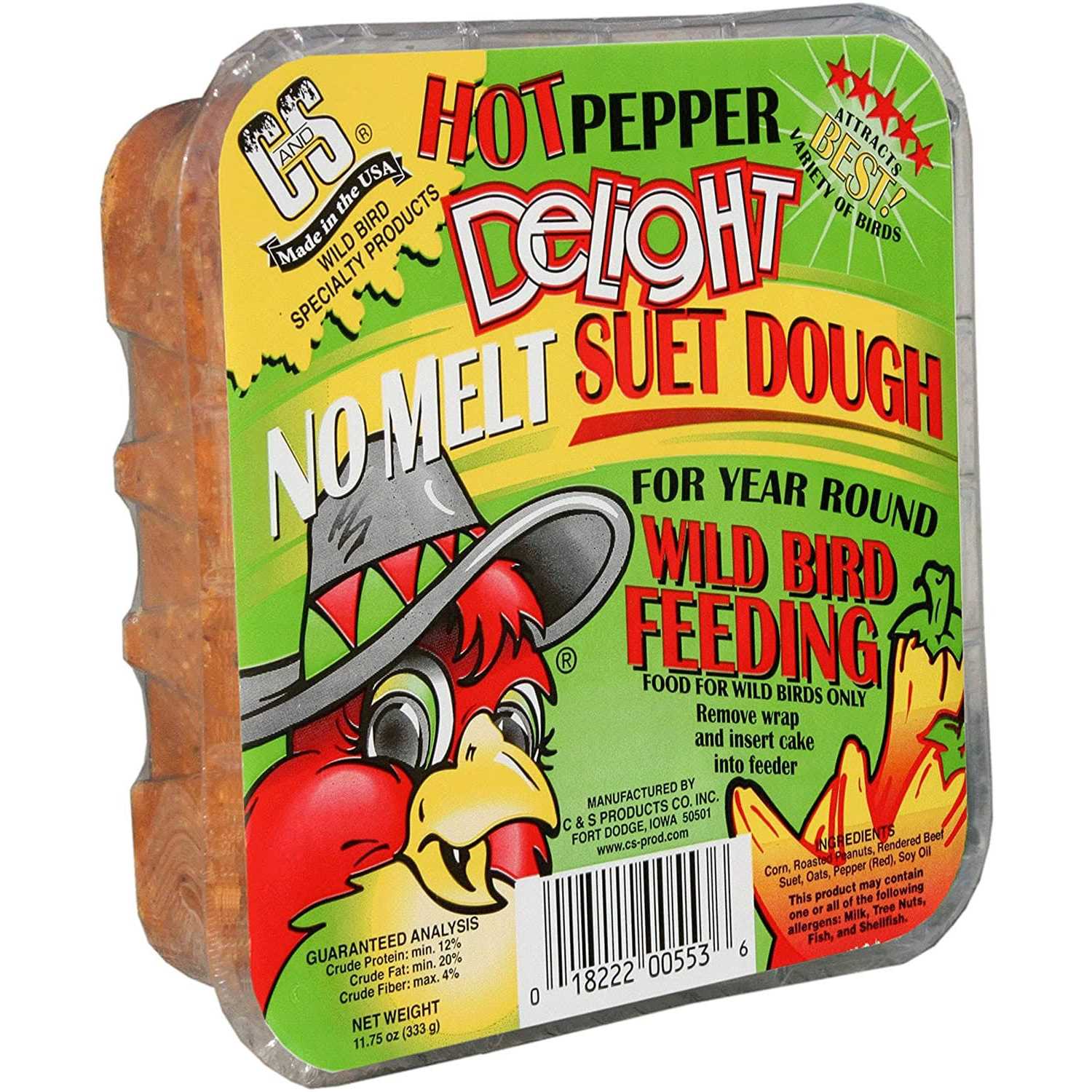 C&S Woodpecker Delight No-Melt Suet Dough - Healthber