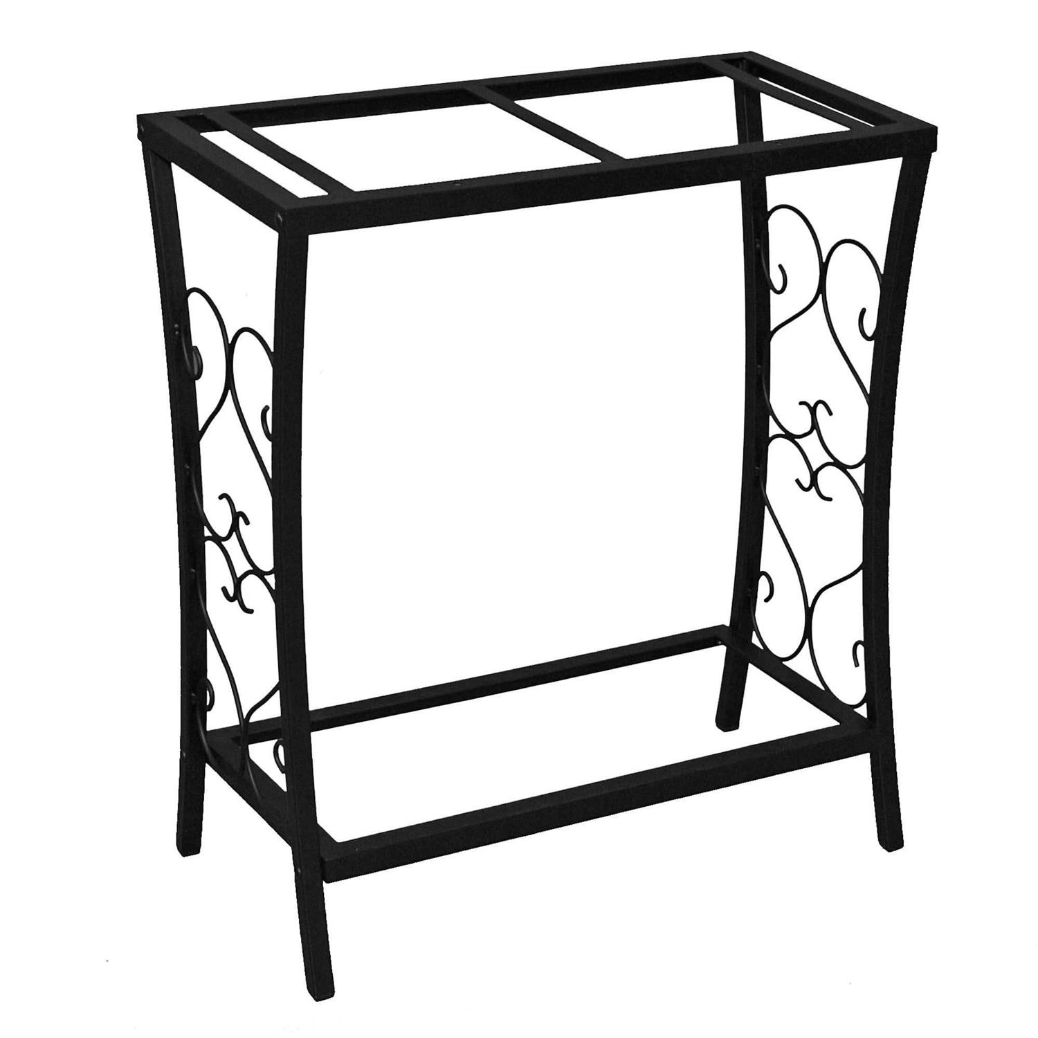 Aquatic Fundamentals 20 Gallon Scroll Aquarium Stand Black - Healthber