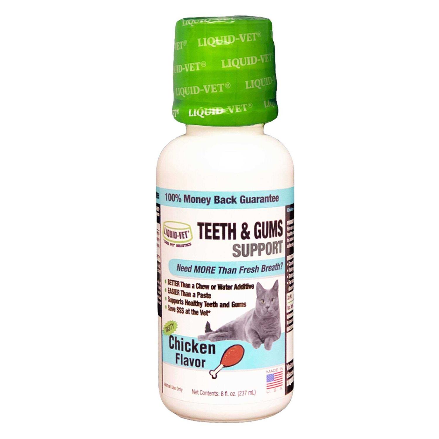 Liquid-Vet Chicken Teeth & Gums Support Cat Formula - Healthber