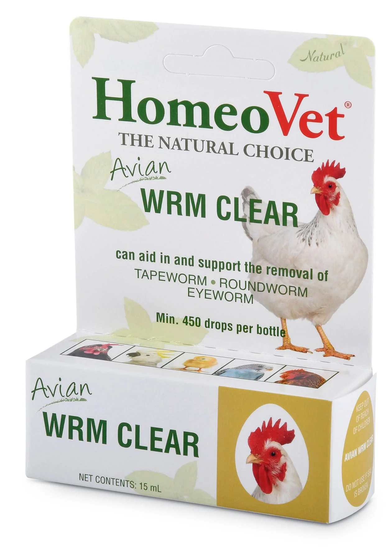 HomeoVet Avian Wrm Clear Poultry Dewormer, 15 mL - Healthber