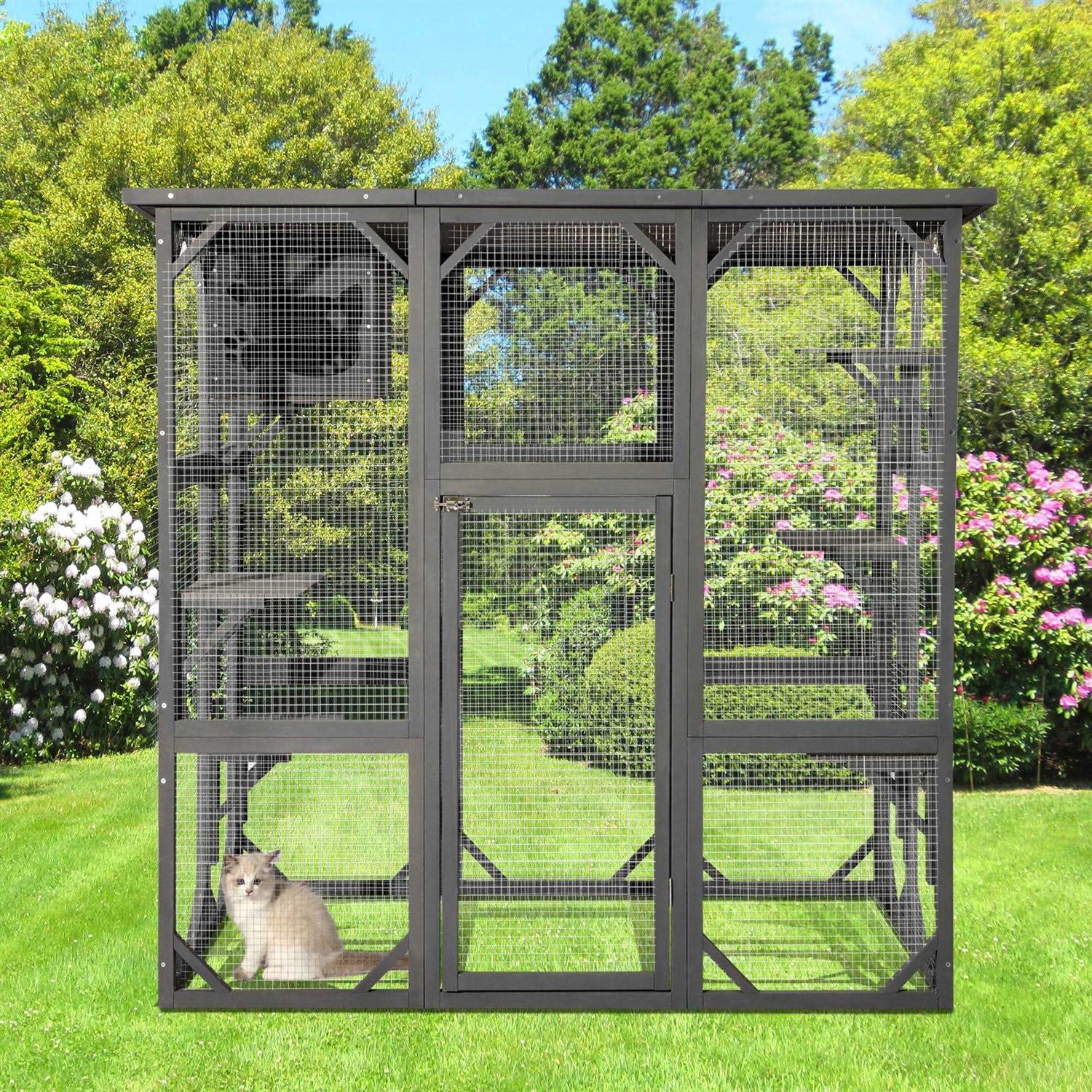 JOVNO Catio Outdoor Cat Playpen 1PS9802MGR-05 - Healthber