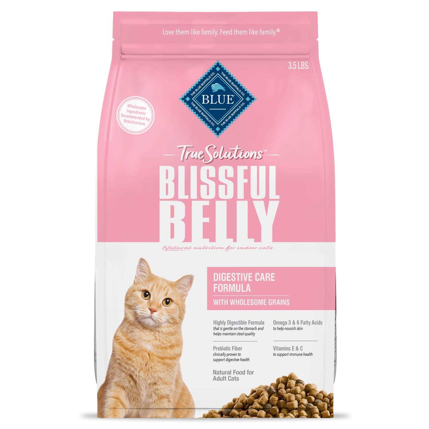 Blue Buffalo True Solutions Blissful Belly Digestive Care Adult Dry Cat Food - Healthber