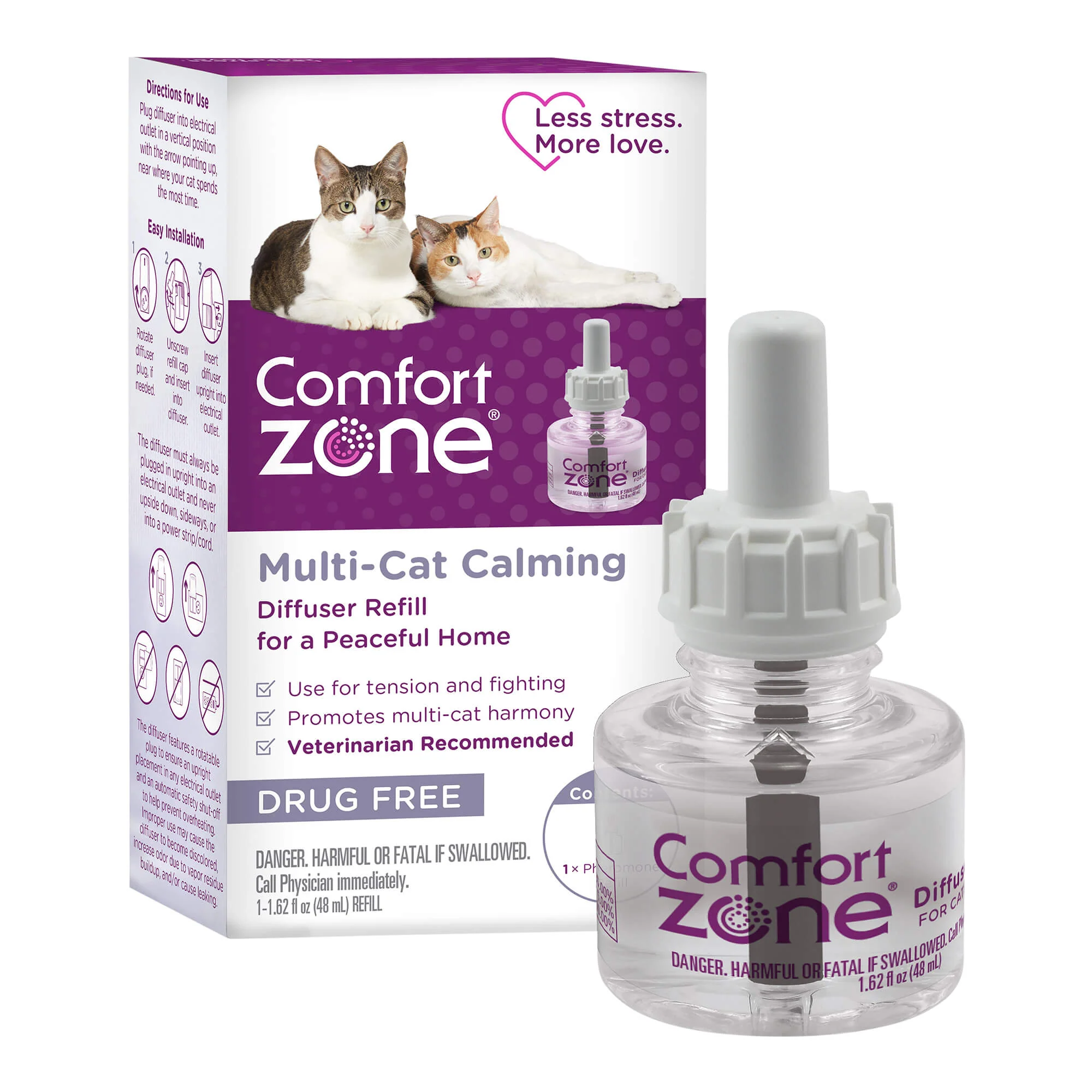 Comfort Zone Multi Cat Calming Diffuser Refills - Healthber