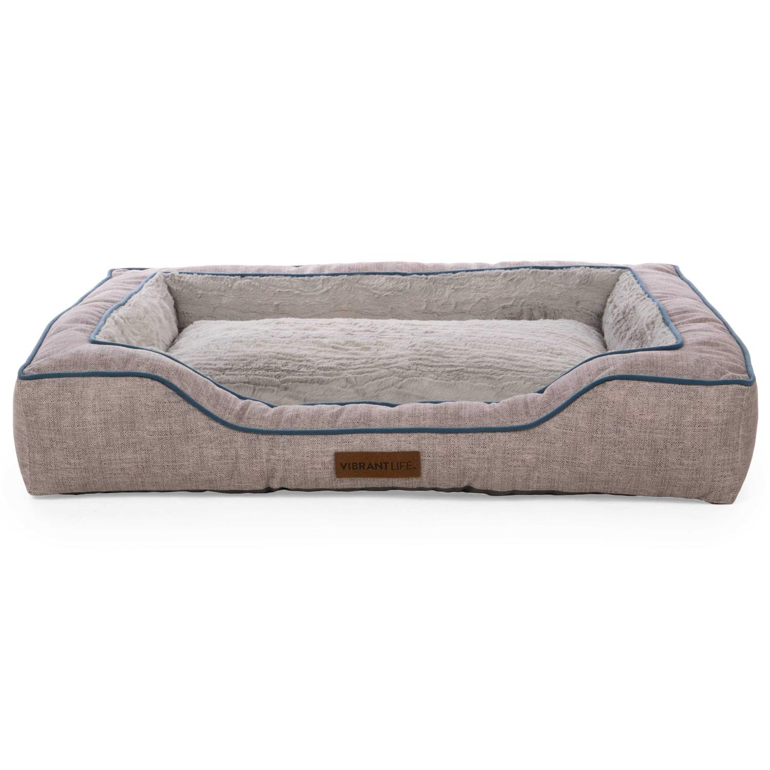 Vibrant Life Bolstered Bliss Mattress Edition Dog Bed - Healthber