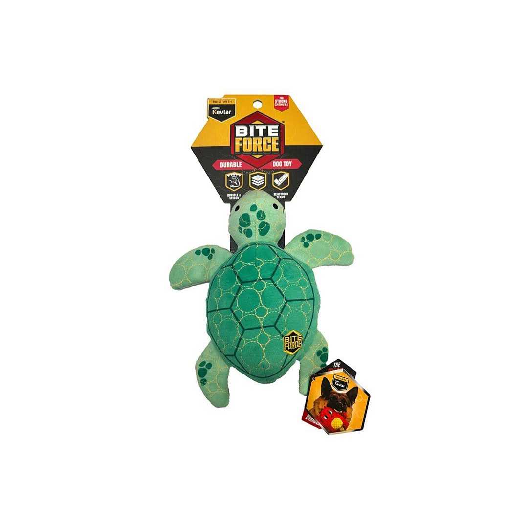 Bite Force Durable Plush Turtle Dog Toy - Healthber