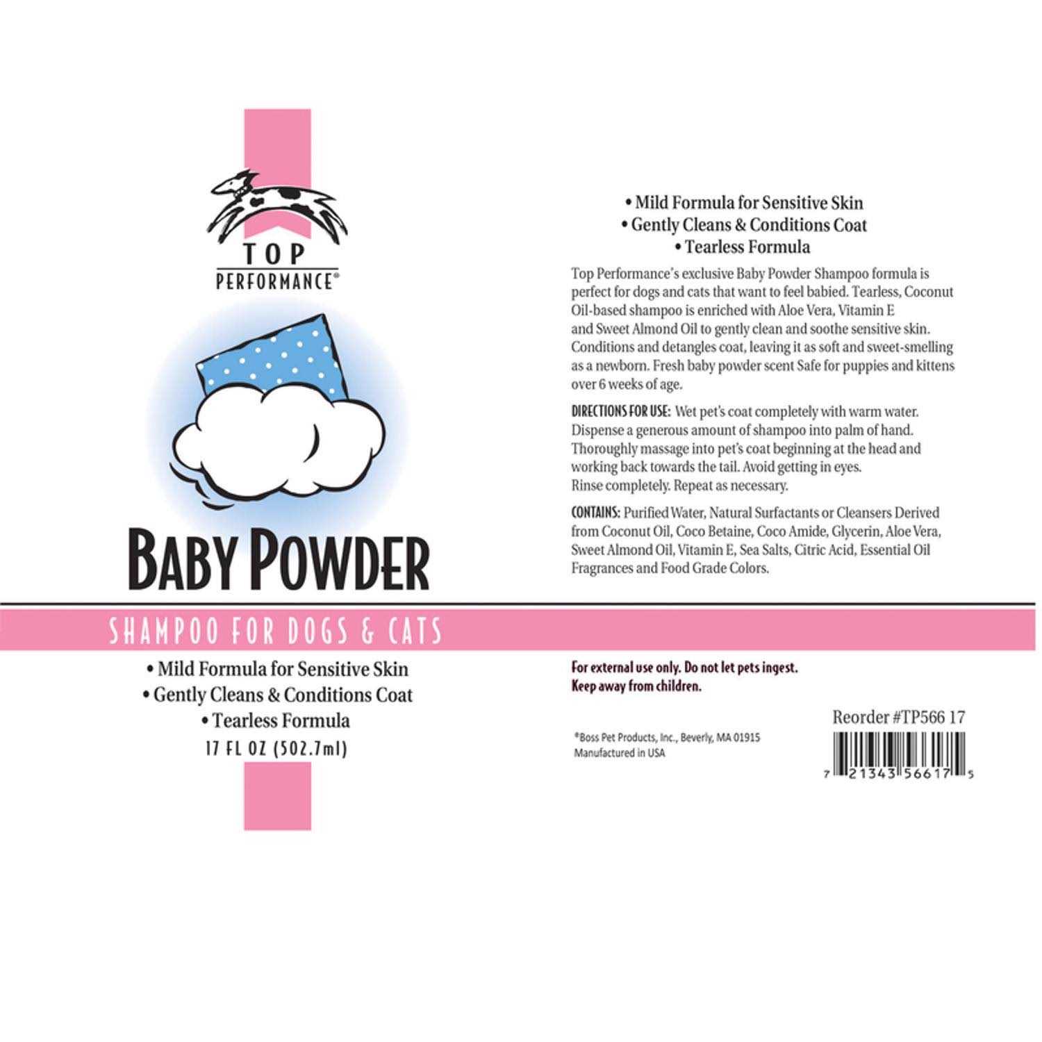 Top Performance Baby Powder Shampoo 17 oz - Healthber