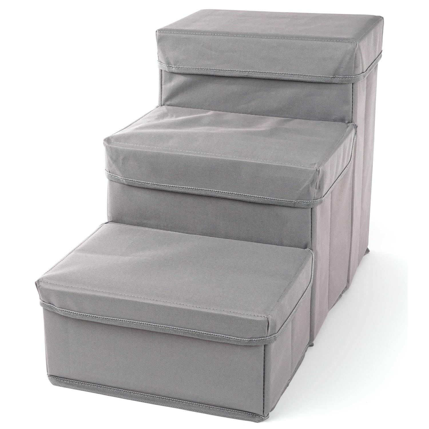 Precious Tails Padded 3 Step Pet Storage Foldable Steps - Healthber