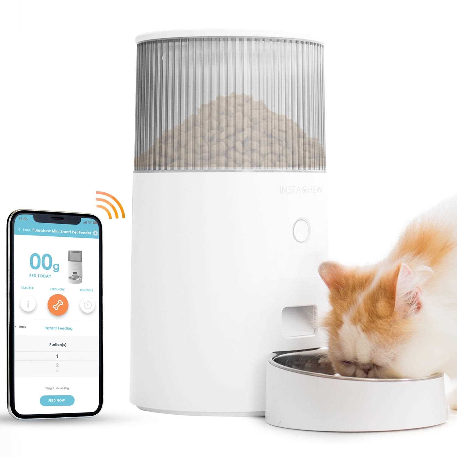 Instachew Purechew Mini Smart Automatic Pet Feeder - Healthber