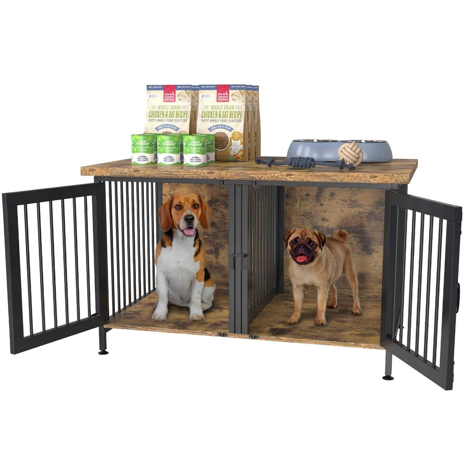 Gdlf Double Dog Crate with Divider for 1 or 2 Dogs - Healthber